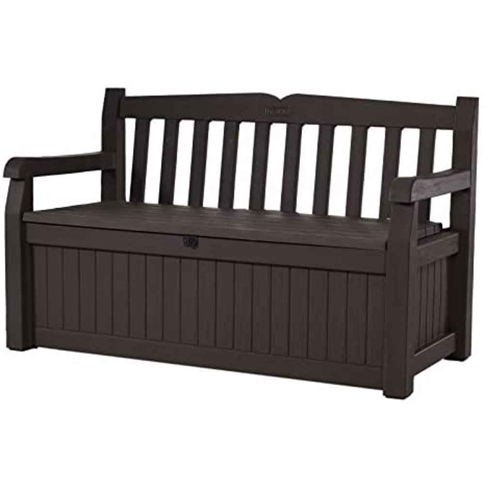 Keter Eden 70 Gallon Storage Bench Deck Box for Patio