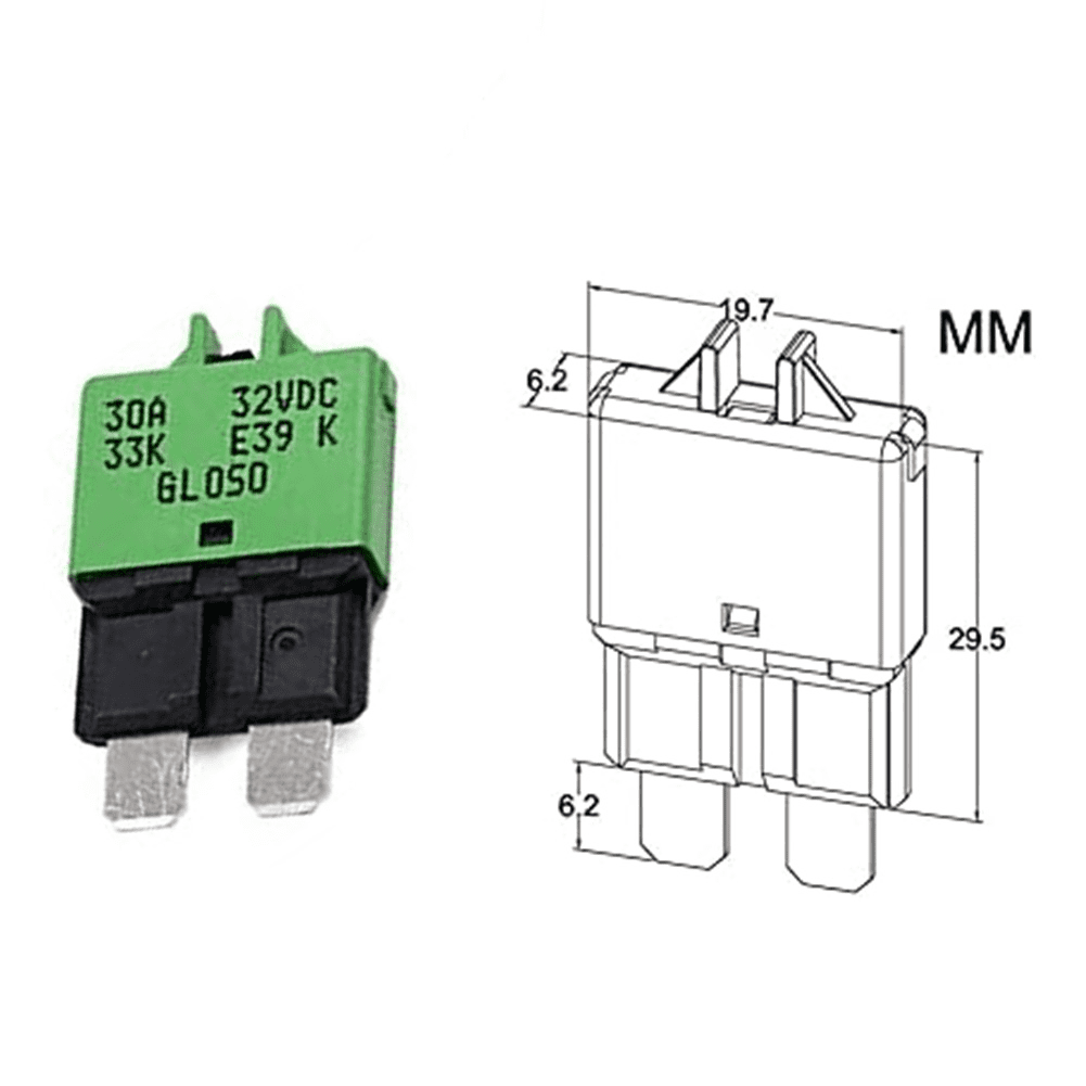 SPRING 8Pcs Car Pack Circuit Breaker Blade Manual Reset Fuse For Marine Boat Rv Truck Cars 3A 5A 7.5A 10A 15A 20A 25A 30A Mixed