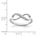 thumbnail image 4 of Sterling Silver Rhodium-plated with CZ Infinity Ring, 4 of 6