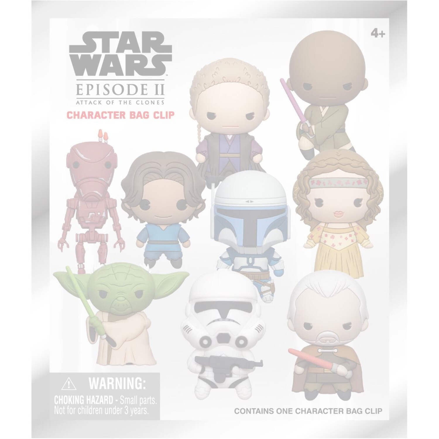 Star Wars Episode II Foam Bag Clip, 3D Figural Mystery Pack