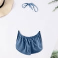 thumbnail image 5 of DHFJKG Women Halter Denim Tank Top Sexy Low Cut Deep V Neck Backless Elastic Waist Camisole Going Out Versatile Tops, 5 of 5