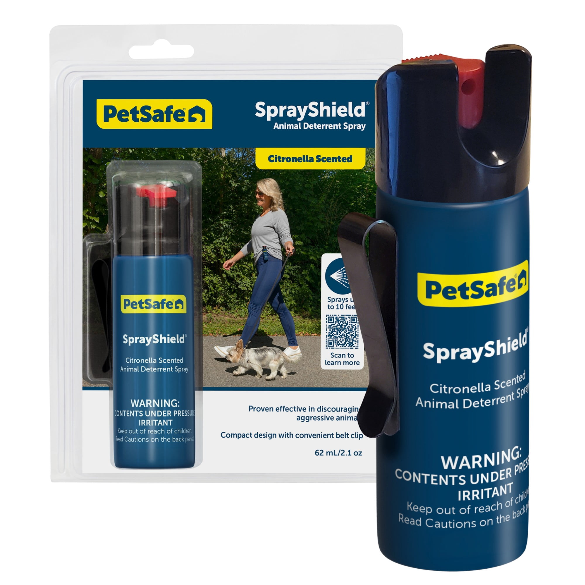 PetSafe SprayShield Animal Deterrent w/ Belt Clip, Citronella Dog Repellent Spray, 2.1 oz