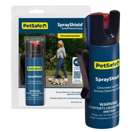 PetSafe SprayShield Animal Deterrent w/ Belt Clip, Citronella Dog Repellent Spray, 2.1 oz