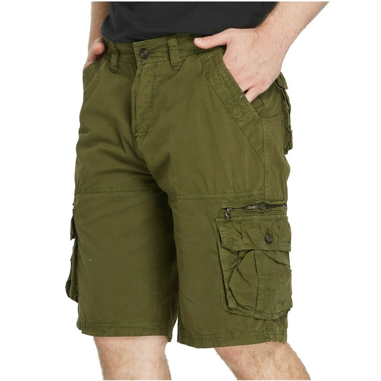 YLSDL Men's Cargo Shorts with Multi Pockets Comfy Relaxed Fit
