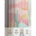 thumbnail image 6 of Abstract Pink Desert Sheer Curtains 96 Inches Long 2 Panels Cactus Mountain Light Filtering Semi Sheer Window Curtains Drapes for Bedroom Living Room 52"x96", 6 of 7