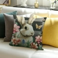 thumbnail image 3 of ZFLMY Easter Throw Pillow Covers  Truck Eggs Easter Bunny Pillowcase Buffalo Plaid Spring Outdoor Decorative Holiday Cushion Case for Home Sofa Living Room 18x18in, 3 of 5