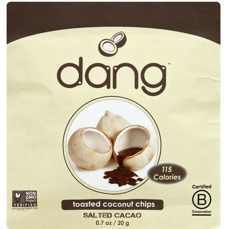 Dang Salted Cacao Coconut Chips, 0.7 oz, (Pack of 24)