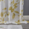thumbnail image 6 of Sheer Curtains Window Treatment Leaves Printed Pattern Small Window Curtains for Kitchen Bathroom Faux Linen Textured Grommet Design Beige 52"*63", 6 of 6