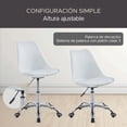 thumbnail image 4 of Silla de Oficina Elly Cherry Blanca Giratoria con Ruedas Ajustable 360°, 4 of 6