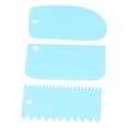 thumbnail image 3 of Cake Smoother, Cream Scraper Different Shapes High-quality Plastic Safe 3PCS/Set  For Cakes For Dough Bread Blue, 3 of 8