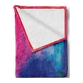 thumbnail image 2 of Tie Dye Soft Flannel Fleece Blanket, Aquarelle Artwork Print in Watercolor with Vermilion Purple Blue and Green Shades, Cozy Plush for Indoor and Outdoor Use, 70" x 90", Multicolor, by Ambesonne, 2 of 5