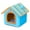 Blue, variant on House-Shape Cave Bed Tent for Indoor Small to Large Cats Machine Washable Ultra-Soft Cushion Anti-Slip Bottom