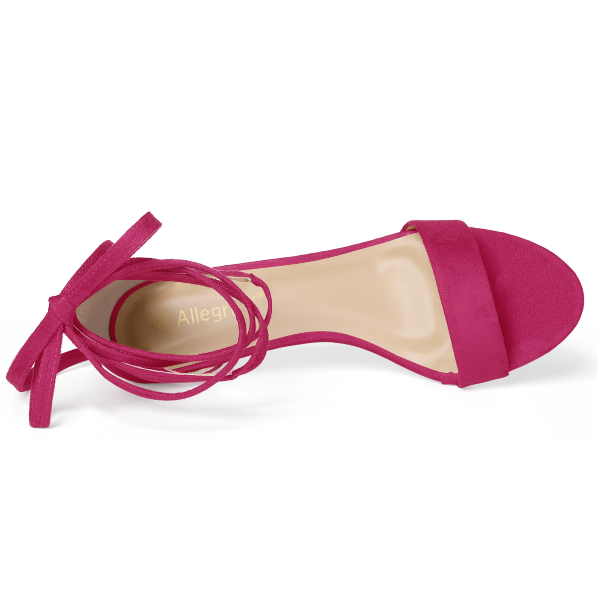 DARING DIVA Women's Casual Stylish Lace Up Black Sandals with Kitten Heel Hot Pink 10