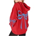 thumbnail image 4 of Sudadera con capucha para niña, con estampado de color, manga larga, informal, deportiva, con capucha, manga larga, sudadera con capucha, top con inserciones en los hombros, blusa de poliéster para ni, 4 of 7