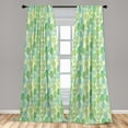 thumbnail image 5 of Ambesonne Nature Curtains, Leaves Forest Pattern, Pair of 28"x84", Multicolor, 5 of 5