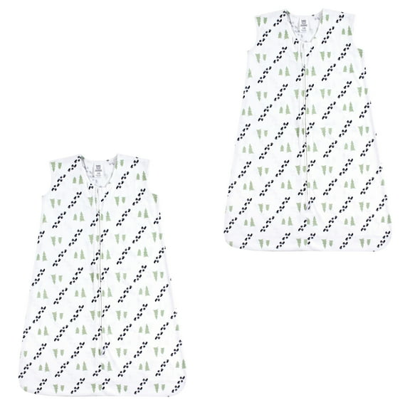 Luvable friends Baby Boy and Girl Jersey Cotton Sleeping Bag 2 Pack, Trees, 6-12 Months