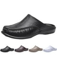 thumbnail image 2 of CPNG Mens Scuff Driving Loafer Shoes Slippers with Arch Support Casual Mules Open Back Shoes Comfort Slip-On Walking Close Toe Loafer Indoor Outdoor House Shoes, 2 of 9