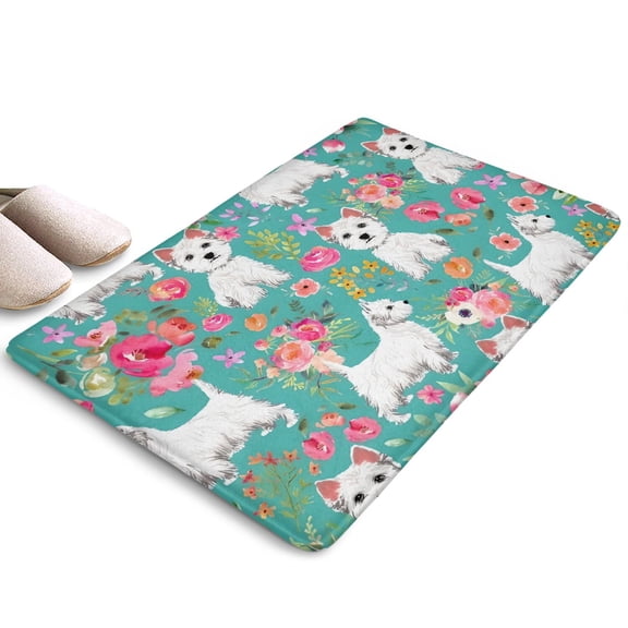 Schnauzer Dogs Flannel Non Slip Door Rugs,Washable Door Mats Indoor,Decorative Door Mats,Dirt-Resistant and Absorbent Doormat for Entrance,Bedroom,Kitchen,Bathroom,23.5x16in(60x40cm)