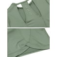 thumbnail image 6 of Workout Tops for Women Racerback Yoga Shirts Athletic Running Gym Crop Tops, Green, Large, 6 of 7