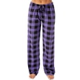 thumbnail image 3 of Wiicoznt Pajama Pants for Women Checkered Print Elastic Waist Pajama Bottoms Casual Comfy Loose Sleepwear Plus Size Full Length Pants with Pockets, 3 of 5