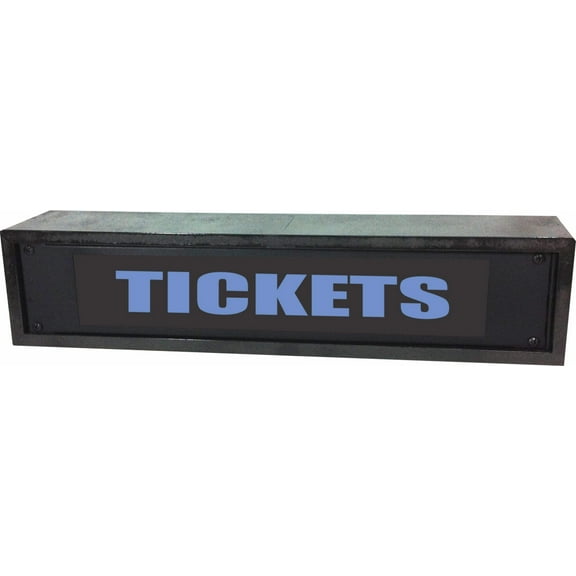 AMERICAN RECORDER - 2RU "TICKETS" LED Lighted Sign with Enclosure