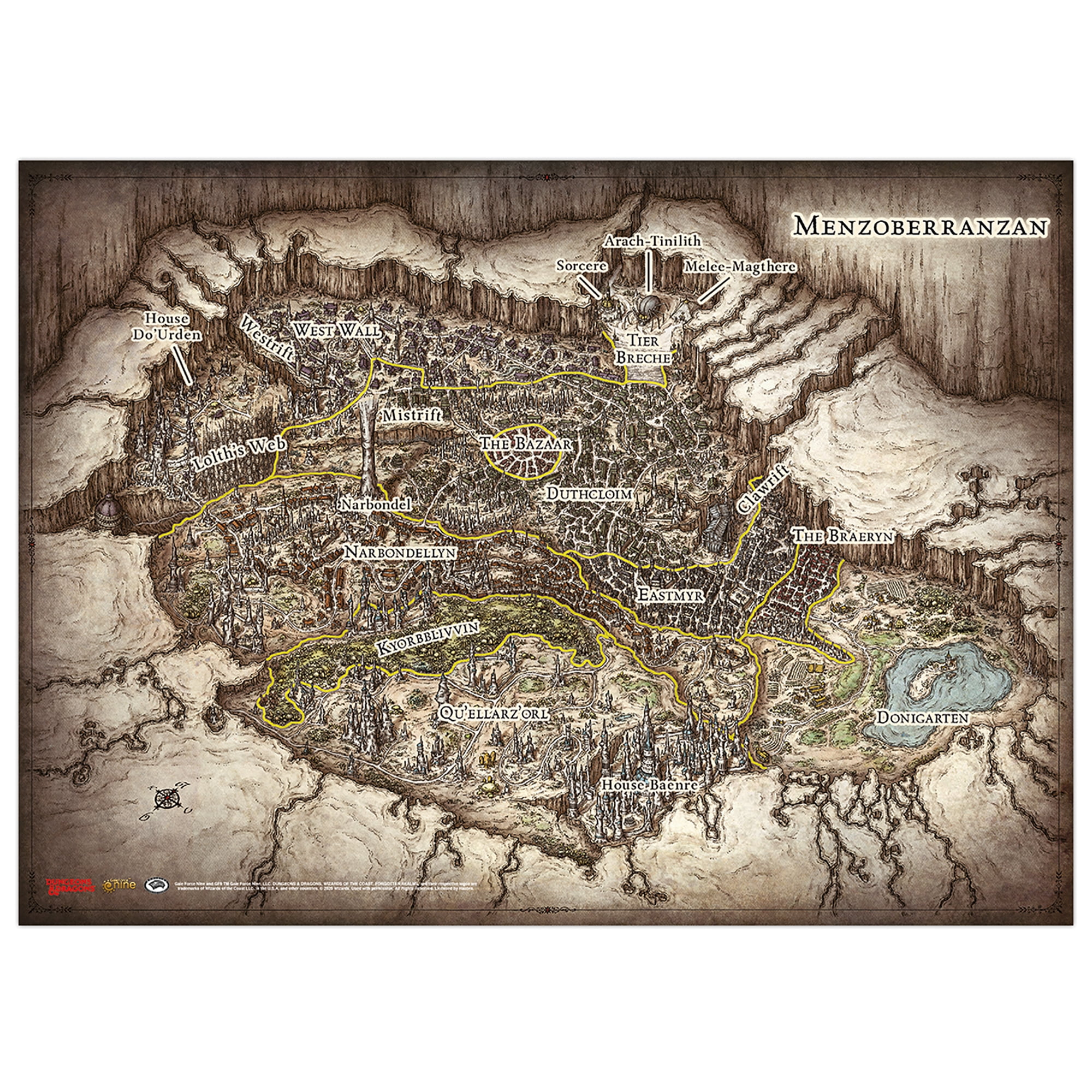 Official D&D Out of the Abyss Map Set Menzoberranzan and The Underdark in Nepal at NPR 6403