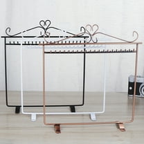 Earring Holder Jewelry Organizer Necklace Hanger Wall Stand Rack Black Classic Display Vintage Heart Jewelry Hanger Necklace Earring Metal Rack Display Stand Holder