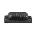 thumbnail image 3 of Renovators Supply Manufacturing Cabinet Pulls 3.5" Black Wrought Iron Drawer Cup Bin Pulls w/Screws, 3 of 8