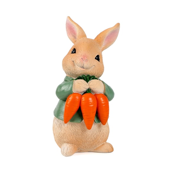 Easter Cute Bunny Ornament Resin Crafts Indoor Outdoor Holiday Statue Decoration For Garden Patio Yard