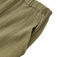 thumbnail image 4 of Womens Culottes Linen Blend Wide Leg Pants Casual Palazzo Elastic Waist with Pockets, 4 of 7