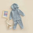 thumbnail image 5 of XBASW Infant Baby Boys Girls Tracksuit Outfits Solid Color Hoodie Sweatshirt Tops with Jogger Pants Toddler Spring Fall Set 6M-5T, 5 of 8