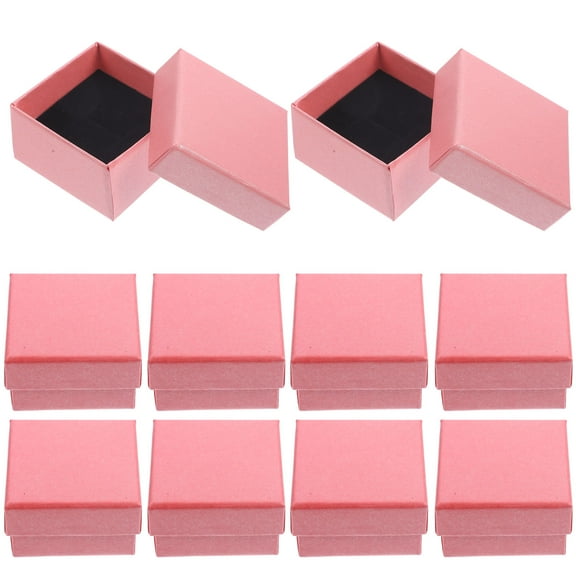 Troglfold jewelry box 10pcs Small Jewelry Boxes Gift Storage Boxes Jewelry Container Jewelries Packaging Boxes with Sponge Pad,2.05"X2.05"X1.26"