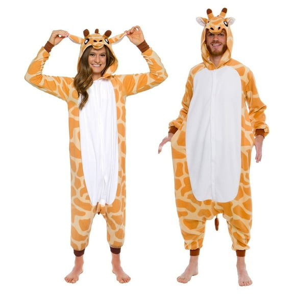 FUNZIEZ! - Giraffe Adult Unisex Novelty Union Suit Costume for Halloween - X Small