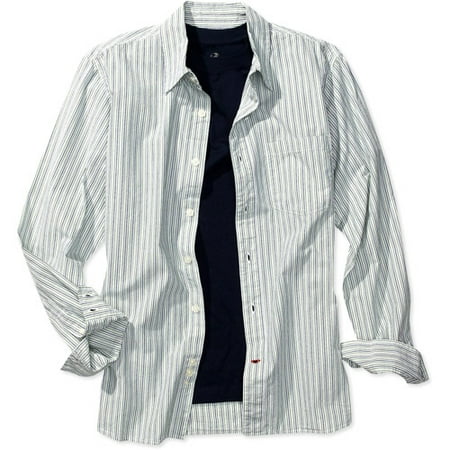 Men's Long-Sleeve Button-Down Shirt with Tee