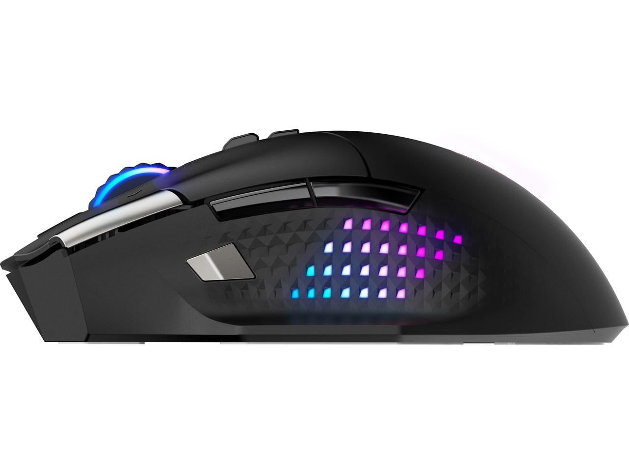 MSI VERSA PRO Gaming Mouse - Pixart 3395 - Cable/Wireless - Bluetooth/Radio Frequency - 2.40 GHz - Rechargeable - Black - USB 2.0 - 26000 dpi - 4 Way Scroll - 15 Button(s) - 13 Programmable Button(...