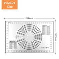 thumbnail image 2 of Syenll Silicone Baking Mat, Non Stick Pastry Rolling Mat for Cookies, Bread and Baking Supplies, 23.6 x 15.7 inch, Black, 2 of 8