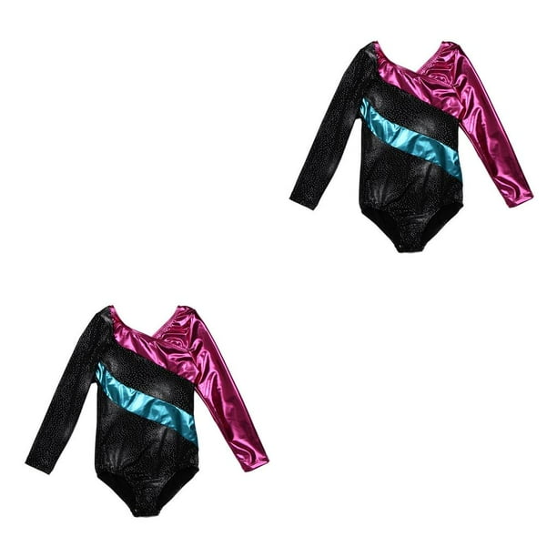 Sonducket Traje de ballet de leotardo de gimnasia de manga larga para niños y niñas Ropa deportiva 2piezas 6 tamaño