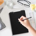 thumbnail image 3 of WFDC Top Spiral Notebook 8.3x5.6 Steno Notebook Top Spiral Notebook 60 Pages Top Bound Spiral Notebook Cover Inner Pocket,Spiral Notebook for Work Office Gift,A5 - Grid Paper - Black, 3 of 5