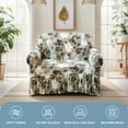thumbnail image 4 of TOPCHANCES Sofa Cover with Skirt, Non-slip Couch Cover Stretch Slipcover Furniture Protector for Dogs Cats Pets (Chair Cover, Flowers Print), 4 of 10