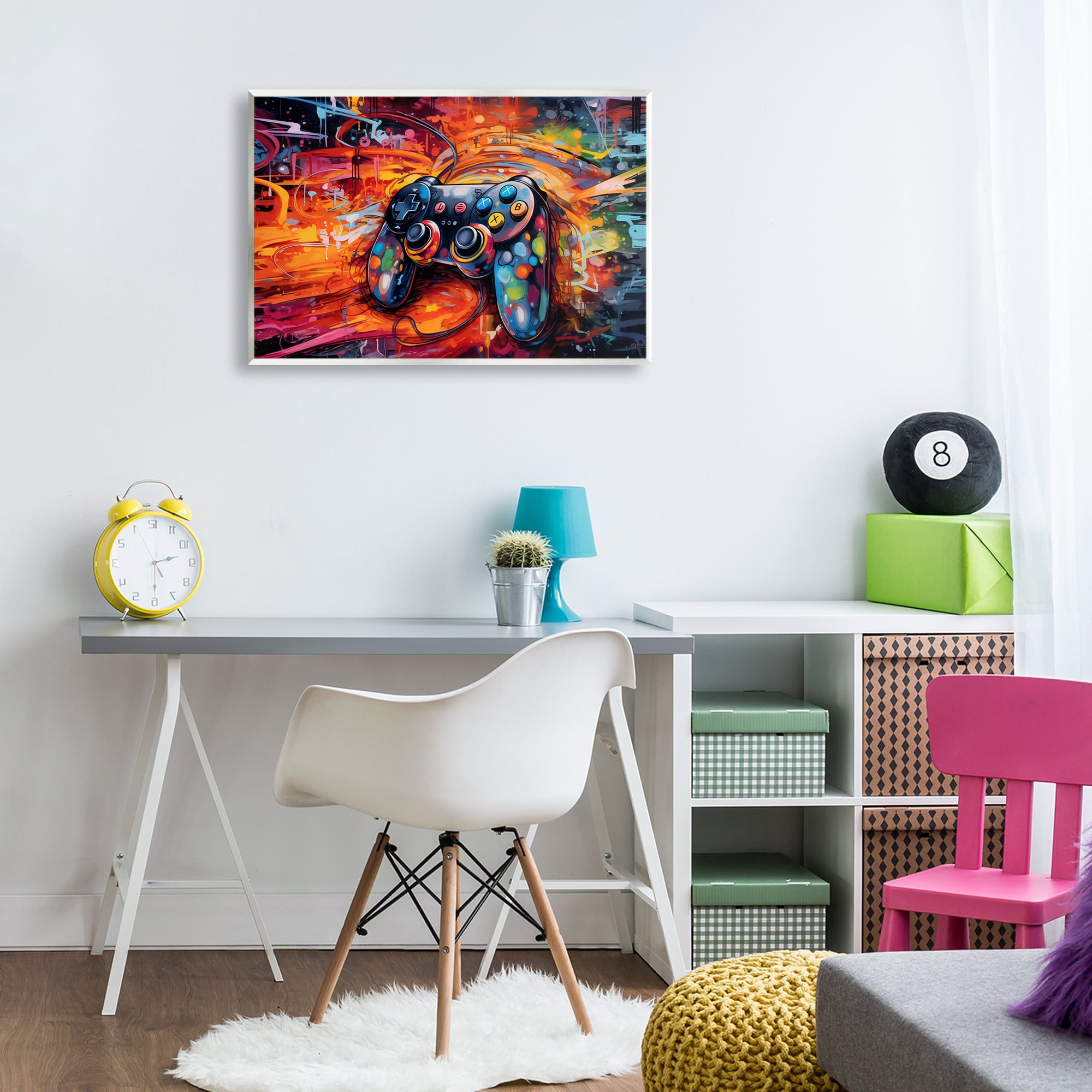 Stupell Industries Gaming Swirl Controller Energy Wall Plaque Art, design by Creative Studio