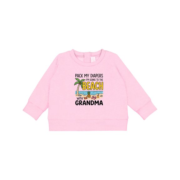 Inktastic Beach Vacation with Grandma Baby Sweatshirt