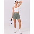thumbnail image 2 of Pinspark Black Shorts Women High Rise Workout Running Shorts Soft Exercise Shorts with Mesh Liner, 2 of 7