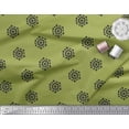 thumbnail image 2 of Soimoi Green Cotton Voile Fabric Artistic Floral Fabric Prints By Yard 42 Inch Wide, 2 of 3