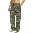 thumbnail image 6 of Pofeuu Modern Yellow Excavator Print Men's Pajama Pants, Soft Lounge Pajama Pants with big pockets for Men Plaid Pj Bottoms-Medium, 6 of 6