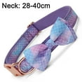 thumbnail image 2 of Dog collar collar, adjustable dog collar, soft dog collar, cotton pet collar Fish scale purple S, 2 of 5