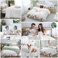 thumbnail image 5 of Christmas Duvet Cover Set Queen Size, Winter Snow Scene Snowflakes Snowman Mistletoe 4 Piece Soft Microfiber Bedding Set Holiday Bedding, 1 Comforter Cover, 1 Flat Sheet, 2 Pillowcases, 5 of 9