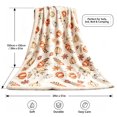 thumbnail image 3 of Fall Throw Blanket Watercolor Pumpkin Maple Leaf Extra Thick & Soft Flannel for Sofa Bed Farmhouse Thanksgiving Halloween Fall Decorations by MPOISVA, 3 of 4