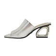 thumbnail image 3 of Ninety Union Florence Metal Heel Slide, Silver, 13, 3 of 5