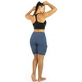 thumbnail image 3 of Biker Shorts for Women with Pockets, High Slimming Waist, Blue Mirage OS, 3 of 4