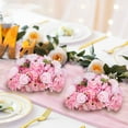 thumbnail image 4 of Blosmon Artificial Flower Kissing Balls for Wedding Table Centerpieces 2Pcs 15.7 Large Pink Fake Roses Hydrangea Flower Arrangement, 4 of 6